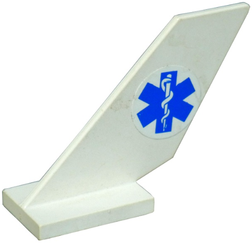 Tail Shuttle with EMT Star of Life (White Snake) Pattern on Both Sides (Stickers) - Set 7903