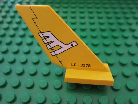 Tail Shuttle with White Airline Bird and 'LC - 3178' Pattern on Both Sides (Stickers) - Set 3178