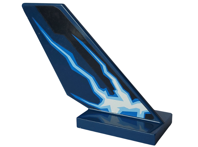 Tail Shuttle with Lightning Pattern Model Right Side (Sticker) - Set 9442