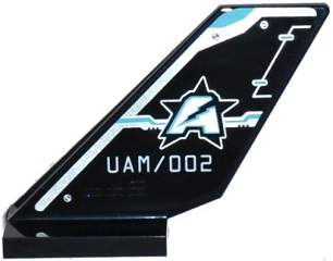 Tail Shuttle with 'UAM/002' and Ultra Agents Logo Pattern on Both Sides (Stickers) - Set 70170