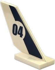 Tail Shuttle with Dark Blue Stripe and '04' in White Circle Pattern on Both Sides (Stickers) - Set 60068