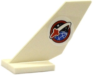 Tail Shuttle with Space Shuttle Logo on White Background Pattern on Both Sides (Stickers) - Set 60079