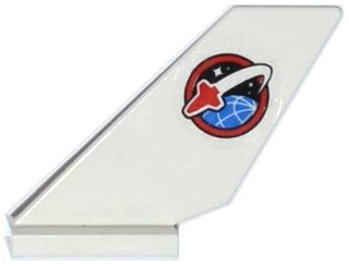 Tail Shuttle with Space Shuttle Logo on Transparent Background Pattern on Both Sides (Stickers) - Set 60078