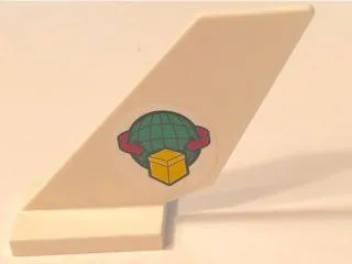 Tail Shuttle with Box and Arrows and Globe Pattern on Both Sides (Stickers) - Set 60101