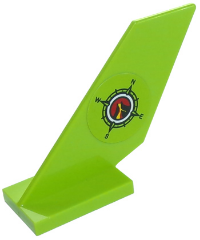 Tail Shuttle with Volcano Explorers Logo Compass Pattern on Both Sides (Stickers) - Set 60123