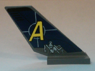 Tail Shuttle with Agents Logo and Mechanical Pattern on Both Sides (Stickers) - Set 8637