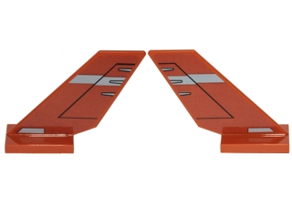 Tail Shuttle with Two Gray Stripes and Rudder Pattern on Both Sides (Stickers) - Set 75176