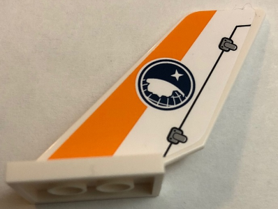 Tail Shuttle with Arctic Logo and Orange Stripe Pattern on Both Sides (Stickers) - Set 60064