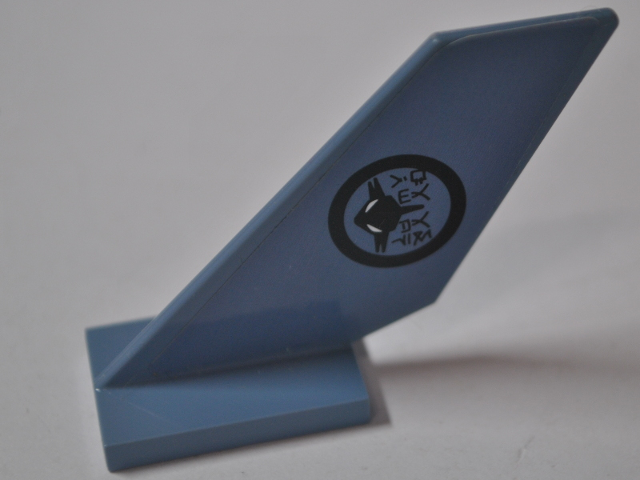 Tail Shuttle with Black Shark and Ninjago Logogram 'GARMADON' Pattern on Both Sides (Stickers) - Set 70629