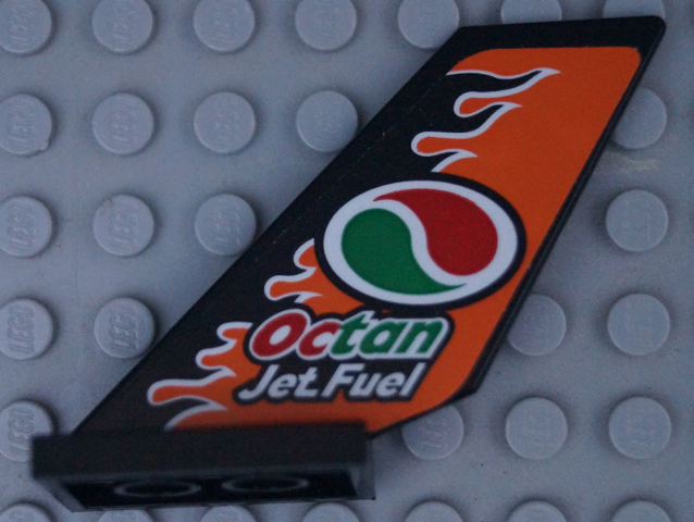 Tail Shuttle with Octan Logo and 'Jet Fuel' Pattern on Both Sides (Stickers) - Set 60178