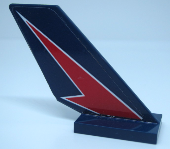 Tail Shuttle with Red Lightning on Dark Blue Background Pattern Model Left Side (Sticker) - Set 60177