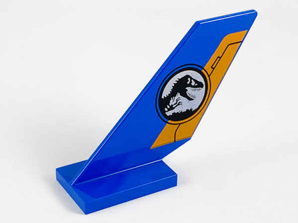 Tail Shuttle with Orange Trim and Silver Jurassic World Logo Pattern on Both Sides