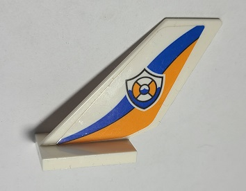 Tail Shuttle with Coast Guard Logo Blue and Orange Curves Pattern on Both Sides (Stickers) - Set 60167