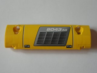 Technic, Panel Curved 11 x 3 with Grille and White '8043AG' Pattern Model Left (Sticker) - Set 8043