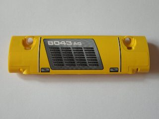 Technic, Panel Curved 11 x 3 with Grille and White '8043AG' Pattern Model Right (Sticker) - Set 8043