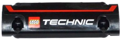 Technic, Panel Curved 11 x 3 with Red Stripe and Technic Logo Pattern (Sticker) - Set 42024
