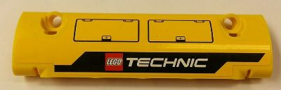 Technic, Panel Curved 11 x 3 with Hatches and LEGO TECHNIC Logo Pattern Model Left Side (Sticker) - Set 42006