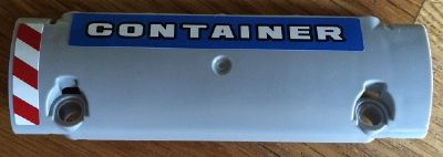 Technic, Panel Curved 11 x 3 with Red and White Danger Stripes and 'CONTAINER' Pattern (Stickers) - Set 8052