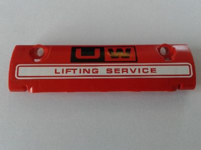 Technic, Panel Curved 11 x 3 with 'UW LIFTING SERVICE' Pattern (Sticker) - Set 8258