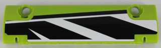 Technic, Panel Curved 11 x 3 with Black and White Stripes Large Pattern Model Left Side (Sticker) - Set 8864