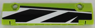 Technic, Panel Curved 11 x 3 with Black and White Stripes Large Pattern Model Right Side (Sticker) - Set 8864