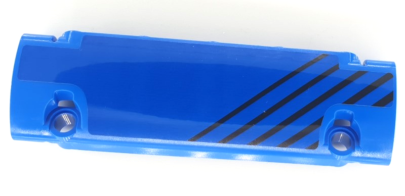 Technic, Panel Curved 11 x 3 with Black Diagonal Stripes Pattern Model Left Side (Sticker) - Set 42141