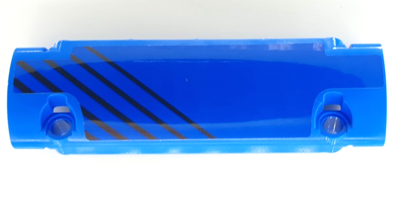 Technic, Panel Curved 11 x 3 with Black Diagonal Stripes Pattern Model Right Side (Sticker) - Set 42141