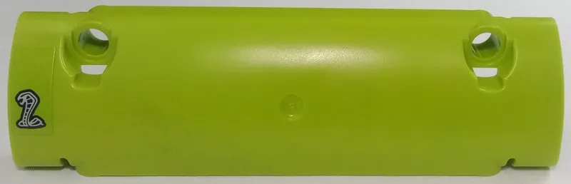Technic, Panel Curved 11 x 3 with 2 Pin Holes through Panel Surface with Silver Cobra Snake Logo Pattern Model Left Side (Sticker) - Set 42138