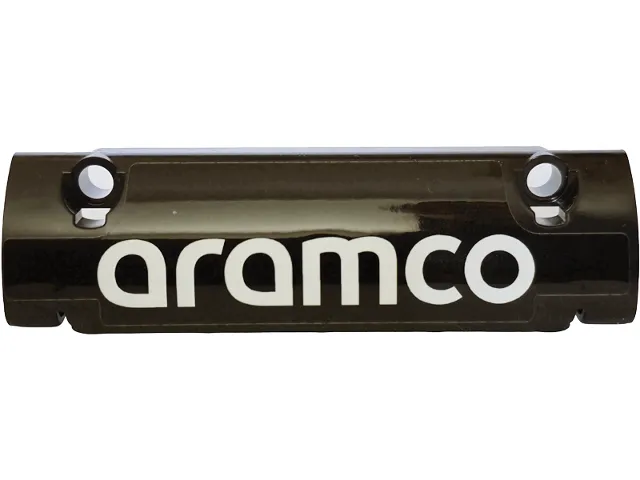 Technic, Panel Curved 11 x 3 with 2 Pin Holes through Panel Surface with White 'aramco' Pattern (Sticker) - Set 42240