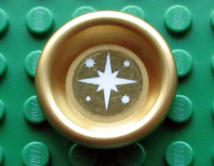 Minifigure, Utensil Dish 3 x 3 with Star Pattern (Sticker) - Set 10196