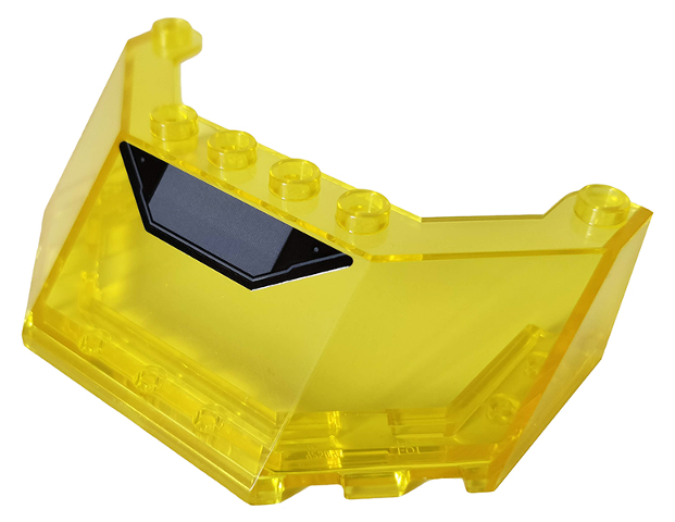 Windscreen 5 x 8 x 2 with Metal Plates and Rivets Pattern (Sticker) - Set 76160