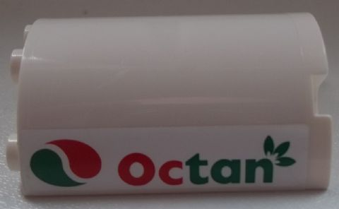 Cylinder Half 2 x 4 x 4 with Octan Logo Pattern on both Sides (Stickers) - Set 60052