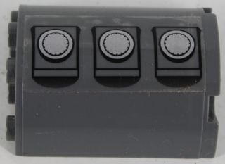 Cylinder Half 2 x 4 x 4 with 3 Gas Tank Hatches Pattern Model Right Side (Sticker) - Set 7683