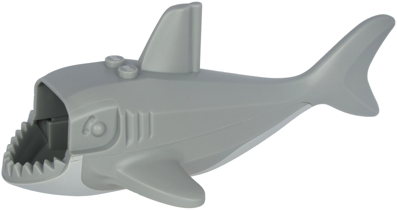 Shark Body Large with Gills with White Mouth and Stomach (Straight Vertical Edge Around Mouth) Pattern