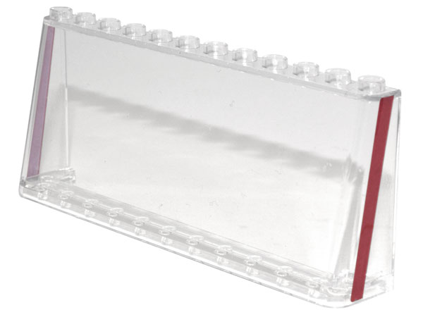 Windscreen 2 x 12 x 4 with Dark Red Stripe Pattern on Both Sides (Stickers) - Set 10290