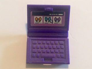 Minifigure, Utensil Computer Laptop with Three Bows and Mouse Pointer on Screen Pattern (Sticker) - Set 41115