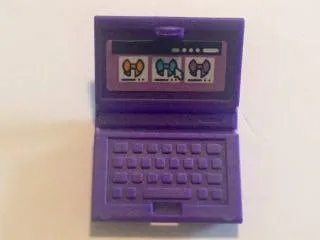 Minifigure, Utensil Computer Laptop with Three Bows and Mouse Pointer on Screen Pattern (Sticker) - Set 41115