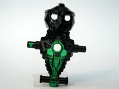 Torso/Head Martian with Chest Hole, Alien Commander with Marbled Trans-Green Pattern