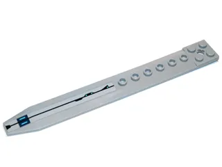 Plate, Modified 2 x 16 with Angled Side Extensions and Axle Hole (Rotor Blade) with Black Mechanical Lines Pattern Model Right (Sticker) - Set 75013