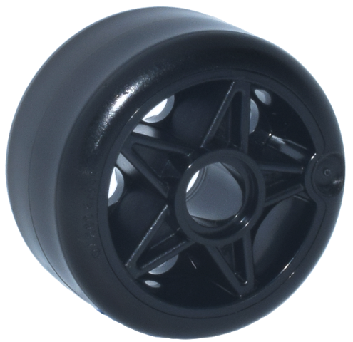 Wheel 24 x 15 with Pin Hole with Molded Black Hard Plastic Tire Pattern