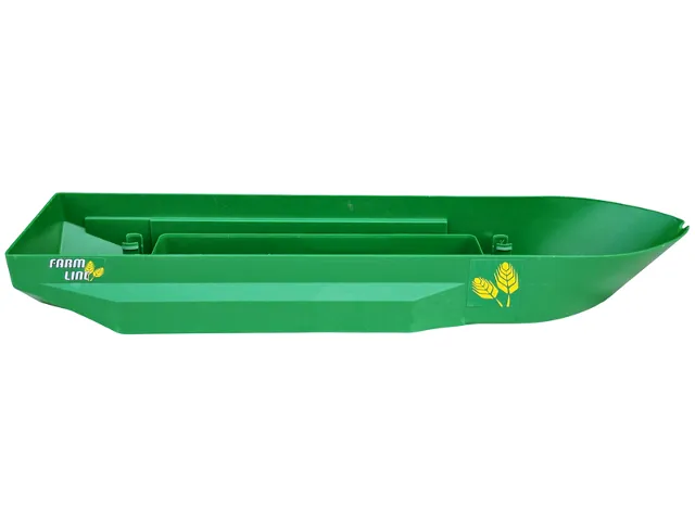 Boat, Hull Unitary 51 x 12 x 6 with Side Bulges, Base with White 'FARM LINE' and Yellow Wheat Spikes Pattern on Both Sides (Stickers) - Set 4645