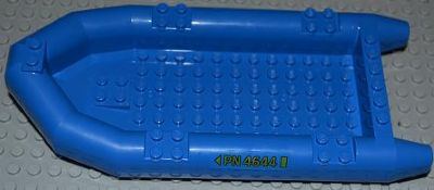 Boat, Rubber Raft, Large with Yellow 'PN 4644' Pattern on Both Sides (Stickers) - Set 4644