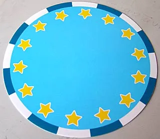 Plastic Playmat Duplo, Circus Ring with Yellow Stars Pattern