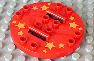 Duplo Turntable 6 x 6 with Handles and Stars Pattern