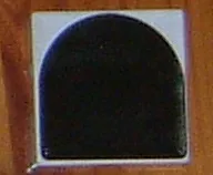 Duplo, Tile 2 x 2 with Shape Black Inverse Arch Pattern