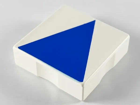 Duplo, Tile 2 x 2 with Shape Blue Isosceles Triangle Pattern