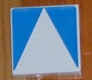 Duplo, Tile 2 x 2 with Shape Blue Inverse Isosceles Triangle Pattern