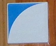 Duplo, Tile 2 x 2 with Shape Blue Inverse Quarter Circle Pattern