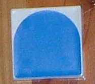 Duplo, Tile 2 x 2 with Shape Blue Inverse Arch Pattern