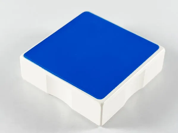 Duplo, Tile 2 x 2 with Shape Blue Square Pattern